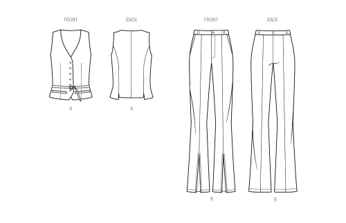 Simplicity lõikekomplekt S9689 MISSES` AND WOMEN`S VEST AND PANTS 