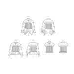 Simplicity lõikekomplekt S9821 MISSES` BLOUSE WITH COLLAR, SLEEVE AND HEMLINE VARIATIONS, SS9821 