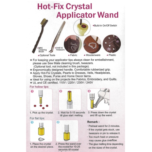 Аппликатор Hot-Fix Crystal с 10 насадками 