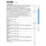 46 cm pikkuse nuku riided, Kwik Sew K4308 