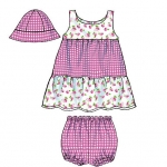 Ompelukaavat: Beebide` Top, Dress, Panties, Shorts, Pants and Hat, Butterick B5017OSZ 