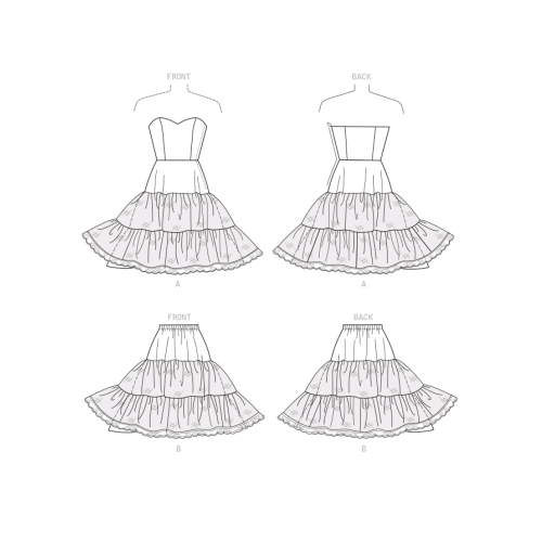 Simplicity Sewing pattern S9293 MISSES` SLIP, PETTICOAT 