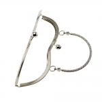 Purse frame, bag fastening, bag frame with metal handle, 19 cm x 14,5 cm HD030 