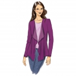 Выкройка: Misses` Cascade-Collar knit Jacket, Butterick B6527 