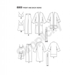 Misses` Robe, Pants, Top and Bralette, Sizes: A (XS-S-M-L-XL), Simplicity Pattern #8800 