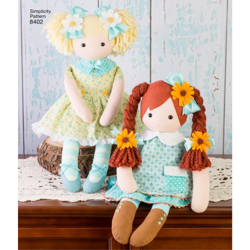 60cm täidistopitavad nukud riietega, Simplicity Pattern # 8402 