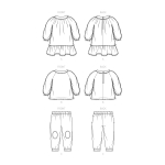 Simplicity lõikekomplekt S9460 Toddlers` and Children`s Dress, Top and Pants 