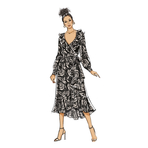 Lõikekomplekt BUTTERICK B6926 MISSES` DRESS AND SASH 