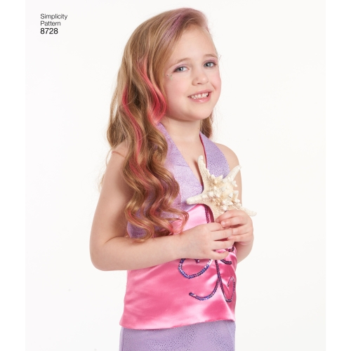 Laste, tüdrukute ja naiste kostüüm, suurused: A (kõik suurused), Simplicity Pattern #8728 