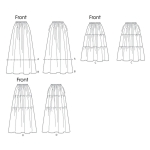 Выкройка: Misses` Gathered-Waist Skirts, Butterick B6749 