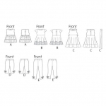 Выкройка: Children`s, sizes: Girls` Top, Tunic Dress, Belt and Leggings, Butterick B5877 