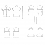 Ompelukaavat: Misses; Jacket, Sash, Dress, Top and Shorts, Butterick B6774 