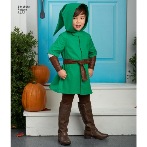 Laste keep-kostüümid, suurused: A (S-M-L) Simplicity Pattern #8483 
