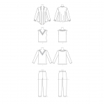Выкройка: Misses` knit Jacket, Top, Shorts and Pants, Butterick B6528 