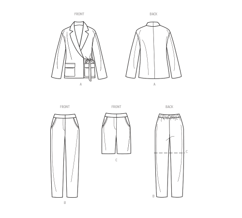 Simplicity lõikekomplekt S9714 MISSES` JACKET, PANTS AND SHORTS BY MIMI G STYLE 