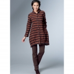 Выкройка: Misses` Loose Shirts with Stand Collar, Shaped Hem and Tucks, Butterick B6491 