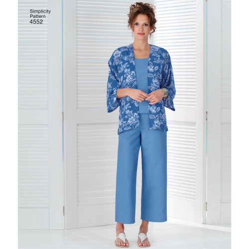 Naistele pluss-suuruses: Smart ja Casual riietus, suurused: BB (20W - 28W), Simplicity Pattern #4552 