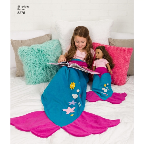 Laste, täiskasvanute ja 45cm pikkuse nuku kott-tekid, suurused: A (kõik suurused), Simplicity Pattern #8275 
