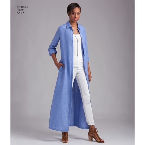 Naiste ja väikesekasvuliste Petite-naistenaiste särk-kleidid, Simplicity Pattern # 8546 