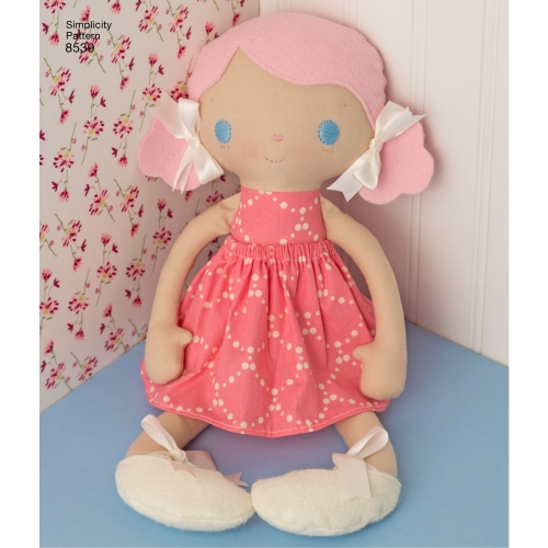 38cm täidisega nukud ja riided, suurused: OS (ÜkS SUURUS), Simplicity Pattern # 8539 
