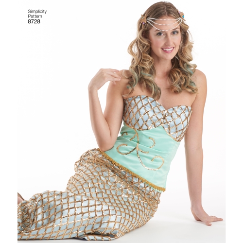 Laste, tüdrukute ja naiste kostüüm, suurused: A (kõik suurused), Simplicity Pattern #8728 