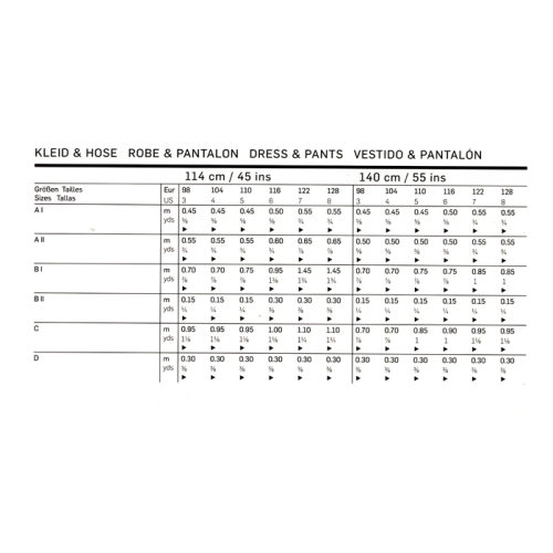 Kleit & püksid, Kasv 98-128 cm, Dress & pants, Burda 9740 