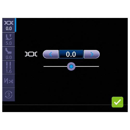 Sewing machine Juki HZL-NX7 You can change thread tension with this slide bar