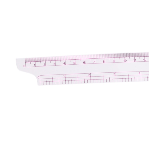 Transparent plastic French Curve Ruler, metric & inch #6301 