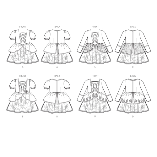 Valik mudilase Halloweeni kostüüme, suurused: 1 / 2-1-2-3-4, Simplicity Pattern #S 8976 