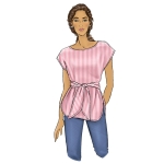 Ompelukaavat: Misses` Top and Sash, Butterick B6685 