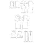 Выкройка: Misses` Top, Dress, Skirt and Pants, Butterick B6670 