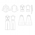 Выкройка: Misses` Top, Sash, Jumpsuit and Skirt, Butterick B6568 