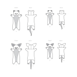 Швейные выкройки Simplicity S9362 Animal Plush Body Pillows 