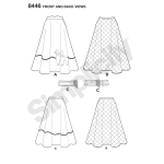 Women`s Vintage Skirt and Cummerbund, Simplicity Pattern #8446 