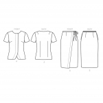 Ompelukaavat: Misses`, sizes: Women`s Blouse and Skirt, Butterick B6605 