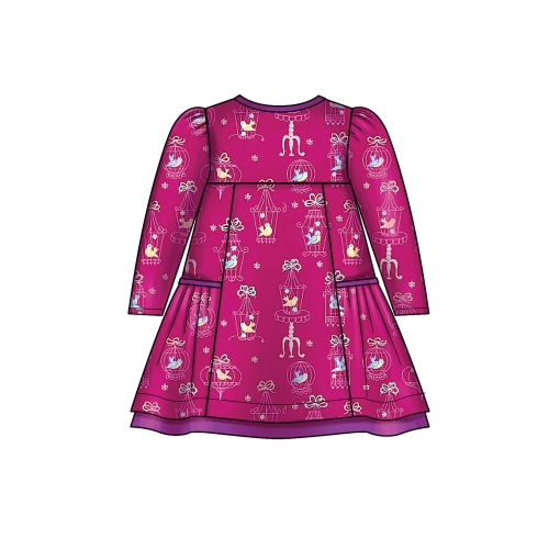 Laste kleit loomaaplikatsiooniga taskul, suurused: A (3-4-5-6-7-8), Simplicity Pattern #S9026 
