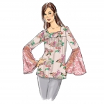 Выкройка: Misses` Square-Neck Top with Yoke, Butterick B6518 