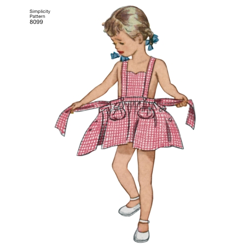 Väikelaste kombinesoon ja nööpseelik, suurused: A (1/2-1-2-3-4), Simplicity Pattern #8099 
