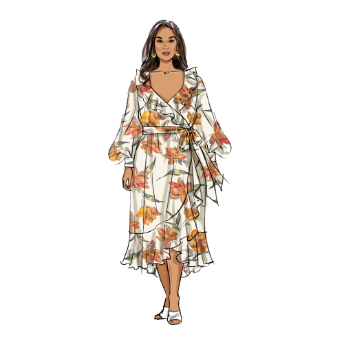 Lõikekomplekt BUTTERICK B6927 WOMEN`S DRESS AND SASH 