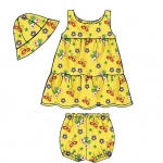 Ompelukaavat: Beebide` Top, Dress, Panties, Shorts, Pants and Hat, Butterick B5017OSZ 