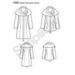 Naiste Leanne Marshall mantel või jakk, Simplicity Pattern #1254 