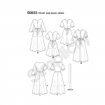 Naiste ja väikesekasvuliste Petite-naiste pullover-kleit, Simplicity Pattern #S8833 