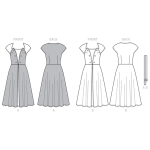 Выкройка: Misses` Dress and Belt, Butterick B6211 