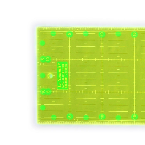 Neoonkollane läbipaistev (lapitehnika) joonlaud, 3 mm, 15 cm x 60 cm, Le Summit LS-1560F 