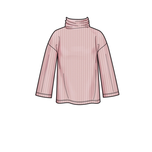 Naiste trikoo-topid variatsioonidega, suurused: A (XXS-XS-S-M-L-XL-XXL), Simplicity Pattern #S9014 