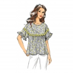 Выкройка: Misses` Top, Butterick B6593 