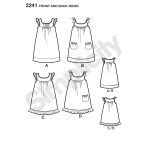 Learn to Sew Child`s & Girl`s Dresses, Simplicity Pattern #2241 