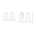 Ompelukaava: Misses` Skirt and Sash, Butterick, B6866 