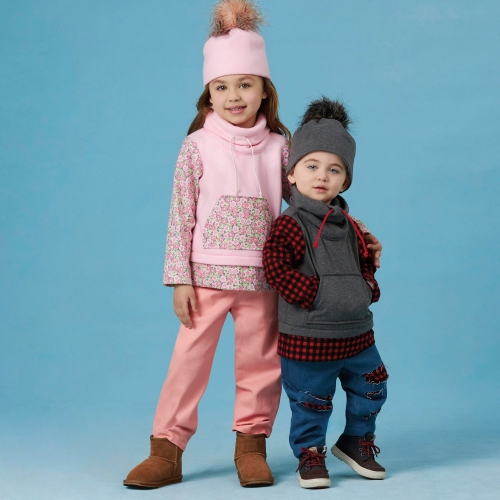 Mudilaste ja laste püksid, trikootopp ja müts, Simplicity Pattern #S8997 