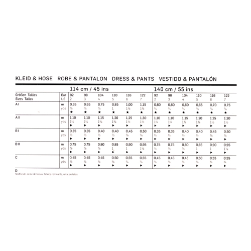 Kleidid, püksid & kotike, Kasv 92-122 cm, Dress & pants, Burda 9521 
